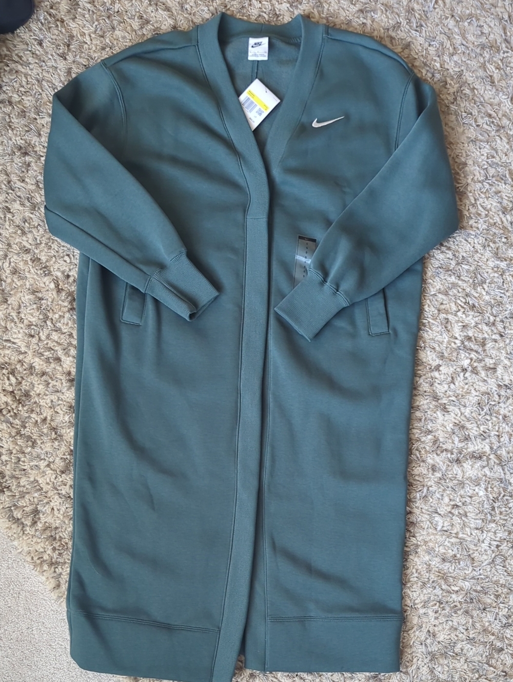 Nike Women's Snap-Button Long Cardigan Sweatshirt